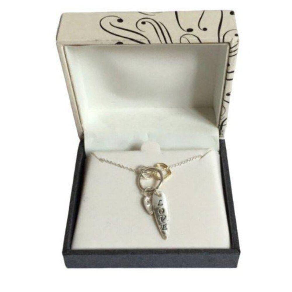 New Silver Plate Love Necklace